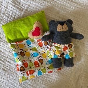 Set of four handmade blush bear set